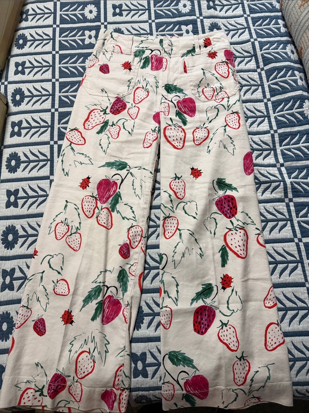 Anthropologie Maeve Strawberry Pants Petite NWOT